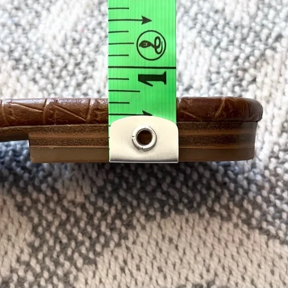 SAM EDELMAN Bay Teal Croc Faux Leather Slide Sandals 8M - Picture 9 of 9